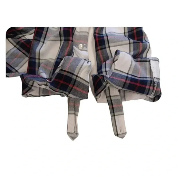 Jane And Delancy Hi Low Plaid  Long Sleeve Shirt Size XL - Picture 6 of 11
